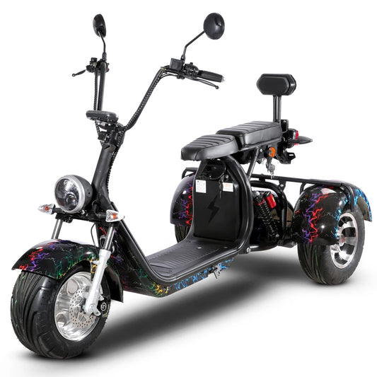 DOGEBOS Citycoco Eectric Scooter Adult Electric 3 Wheels 1500W Motor Max Speed  40KM/H 10inch Fat Tire Electric Motorcycle EEC