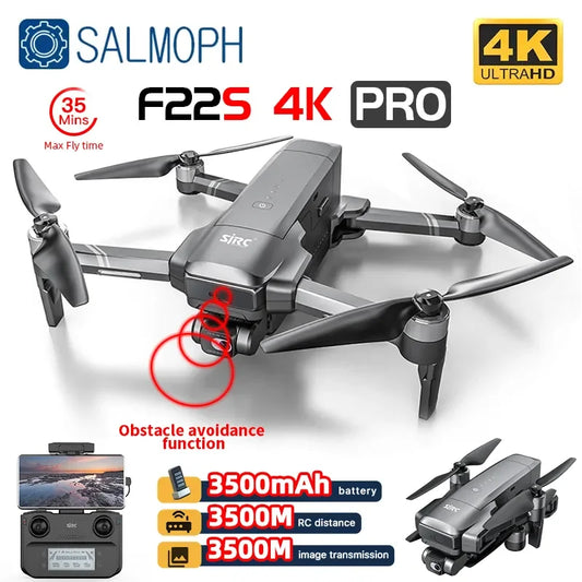 SJRC F22 / F22S 4K Pro Drone With Camera Obstacle Avoidance 3.5KM 2-axis EIS Gimbal 5G WIFI GPS Quadcopter Professional RC Dron