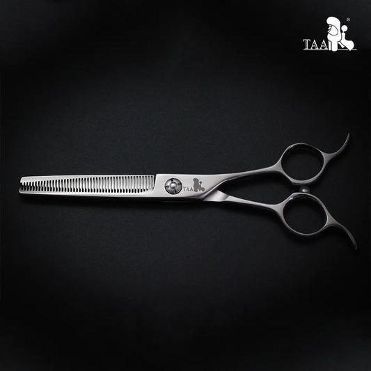 TAA Professional Grooming Scissors Pet Scissors Serrated Scissors for Dog Pet Grooming Shears Pet Thinning Shears Alloy Steel