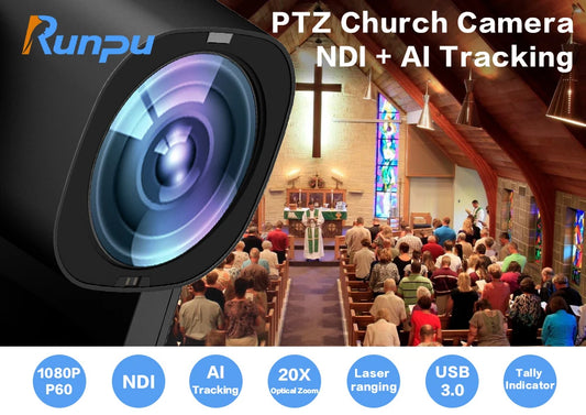 1080P NDI Conference PTZ Video Camera 12x 20x 30x Zoom POE Ai Auto Tracking PTZ Camera SDI HDMI USB3.0 Outputs With Tally Light