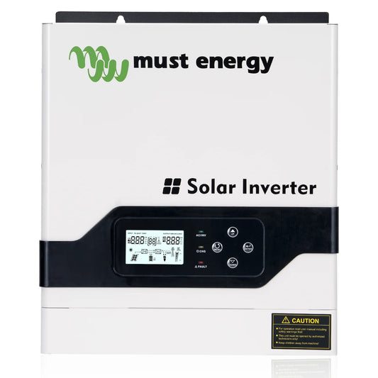 MUST Energy 3KW 24V MPPT 60A Hybrid Solar Inverter 220V 230V Output PV 145V Off Grid Solar System WIFI Monitor LCD Display