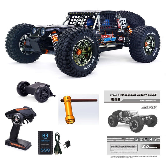 ZD Racing DBX-07 RC Car 1/7 2.4G 4WD 80km/h High Speed Brushless RTR Electric Remote Control - mylifestyleneeds